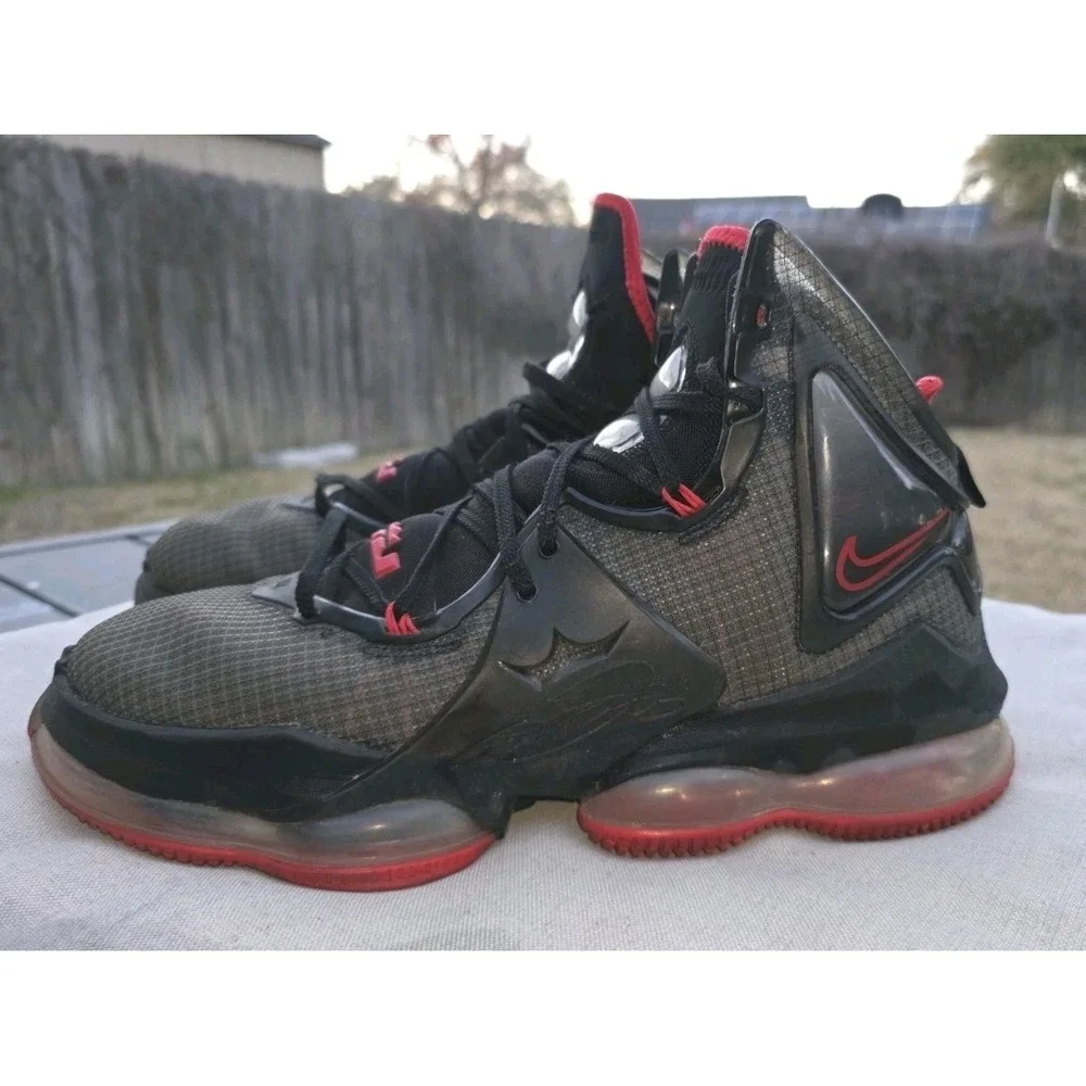 Nike LeBron 19 Bred Black University Red Basketball Shoes CZ0203-001 Mens